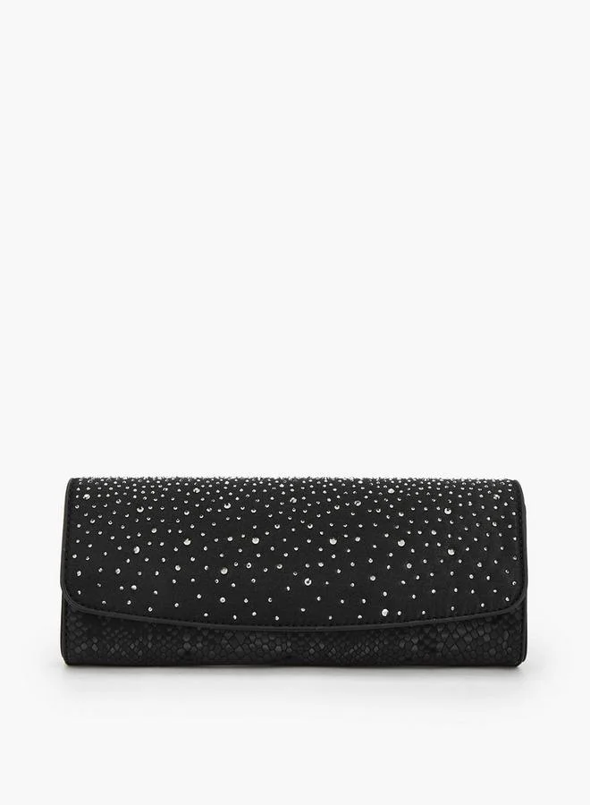 Flora Bella By Shoexpress Flora Bella Embellished Clutch With Chain Strap